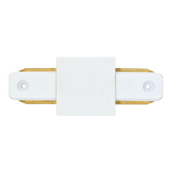Unión recta carril PVC color blanco