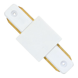 Unión recta carril PVC color blanco