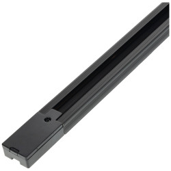 Carril focos led PVC negro 1 metro