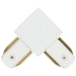 Unión curva carril PVC color blanco