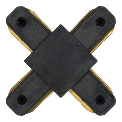 Unión + carril PVC color negro