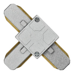 Unión carril "T" ensamblable plata
