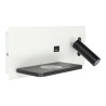 Lampe murale LED 7+3W USB + charge sans fil gauche