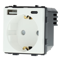 Prise de courant schuko 16A USB A+C