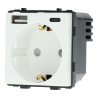 Base enchufe schuko 16A USB A+C Serie PRO