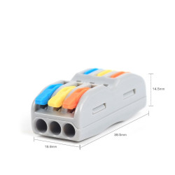 Conector rápido 3 entradas 3 salidas 0,2-4mm²