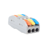 Connecteur rapide 3 entrées 3 sorties 0,2-4mm²