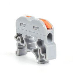 Conector rápido para calha DIN 1 entrada 1 saída 0,08-4mm²