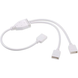 Cable conexión 1 entrada 2 salidas tira LED RGB 12/24v