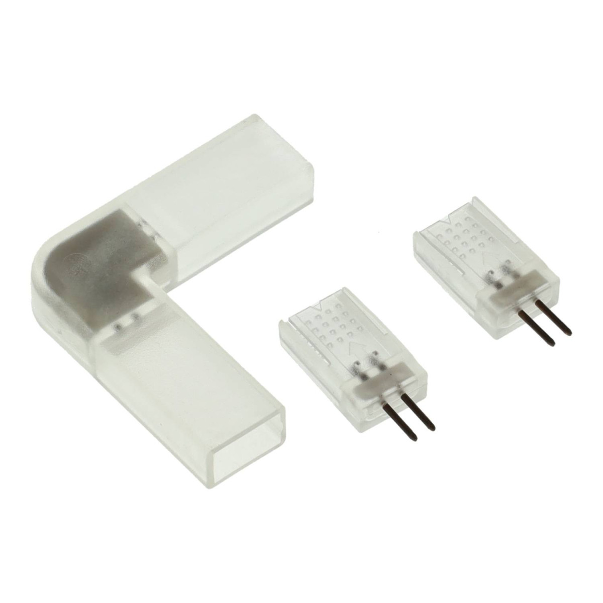 Conector en L tira LED 220V corte 20cm