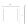 Panneau downlight 18W carré NOIR