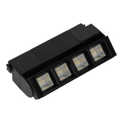 Foco Carril LED lineal 12W orientable negro