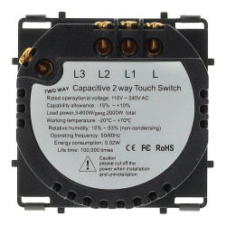 Interruptor táctil doble conmutado 2000W